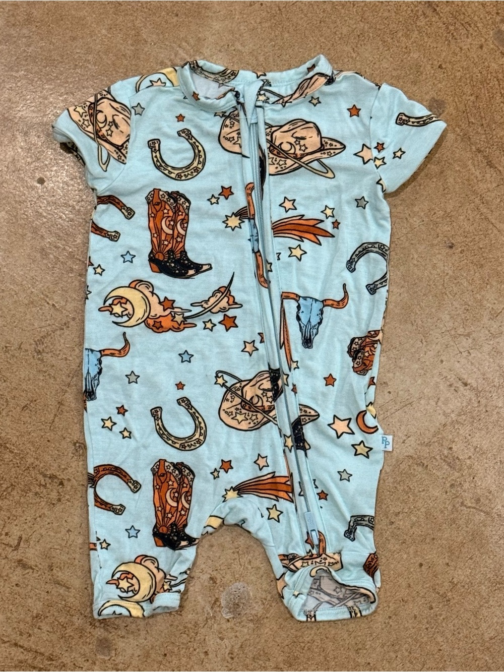 Posh Peanut Bamboo Casey Cowboy Shortie size 0-3 mo NWOT